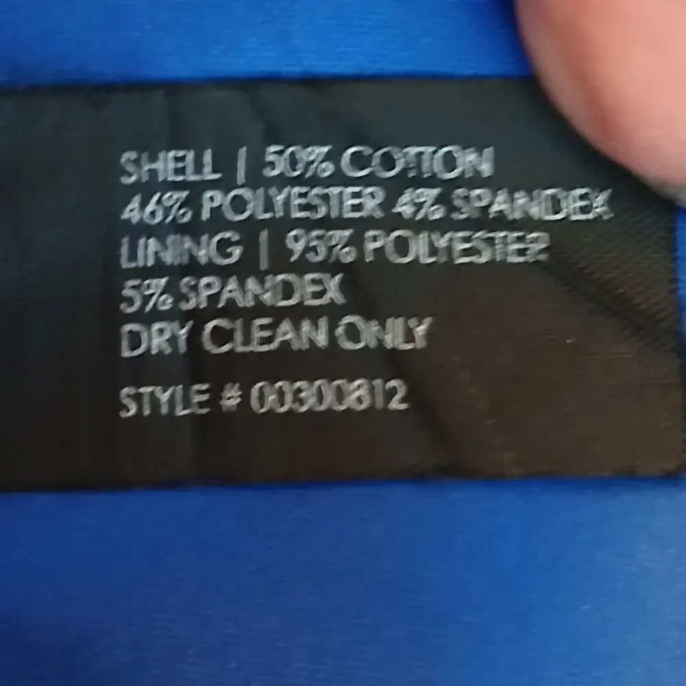 Club Monaco SZ 6 Royal Blue Satin Mini Skirt Pockets Lined Style 00300812